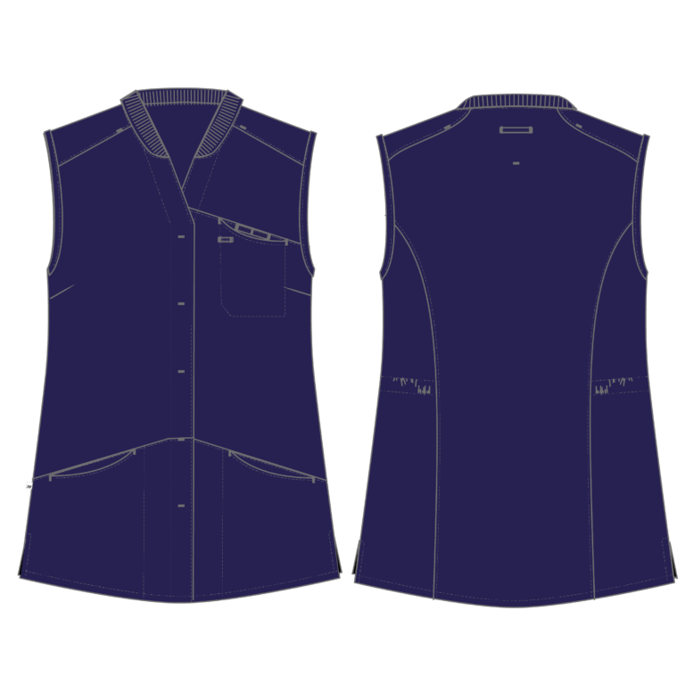 Contour vest dame navy Jyden Workwear